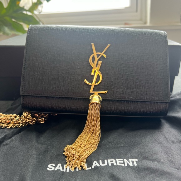 Saint Laurent Kate Small Tassel YSL Wallet on Chain in Grained Leather - Picture 4 of 6